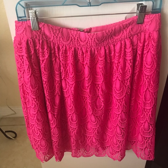 NWOT Hot pink lace swing skirt!! - Picture 1 of 2